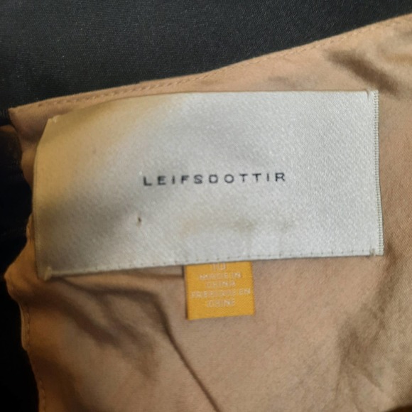 NWT Anthropologie LeifsDottir Macaw Sexy Crossover Mini Dress Black Tan10 - Picture 11 of 12